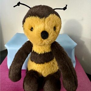 Jellycat Fuzzy Bee Plush - Golden Yellow and Deep Brown